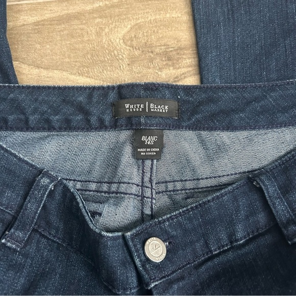 White House Black Market Boot Leg Dark Wash Jeans | Size 14S - Picture 4 of 6